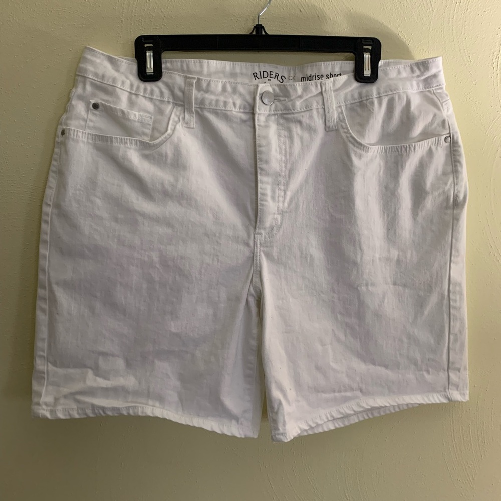 White denim shorts